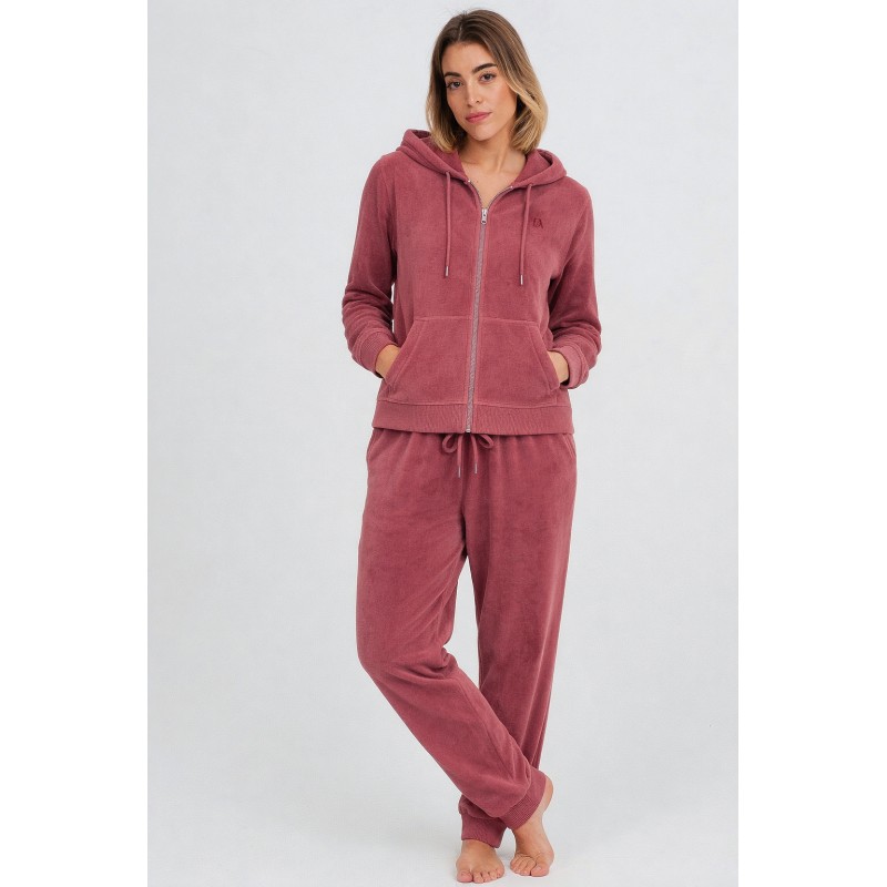 PIJAMA CAPUCHA MUJER VELOUR